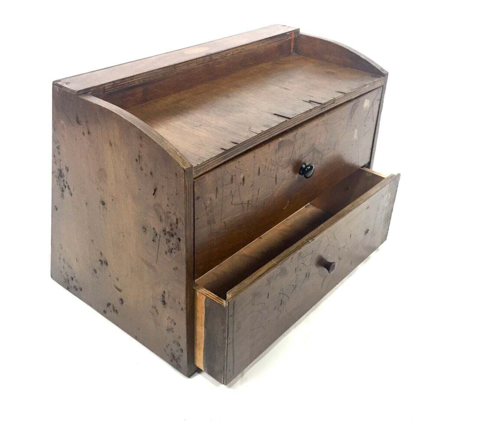 Furniture Antique Advertising 1950s Rawlplug Drill Bit Shop Display Sales Cabinet Drawers photo