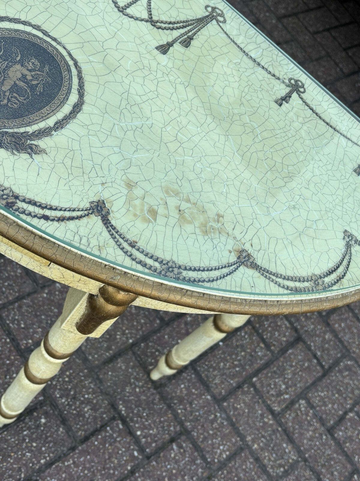 Console Table, Hall Table. With Drawer. Demi Lune, Half Round photo 586.0