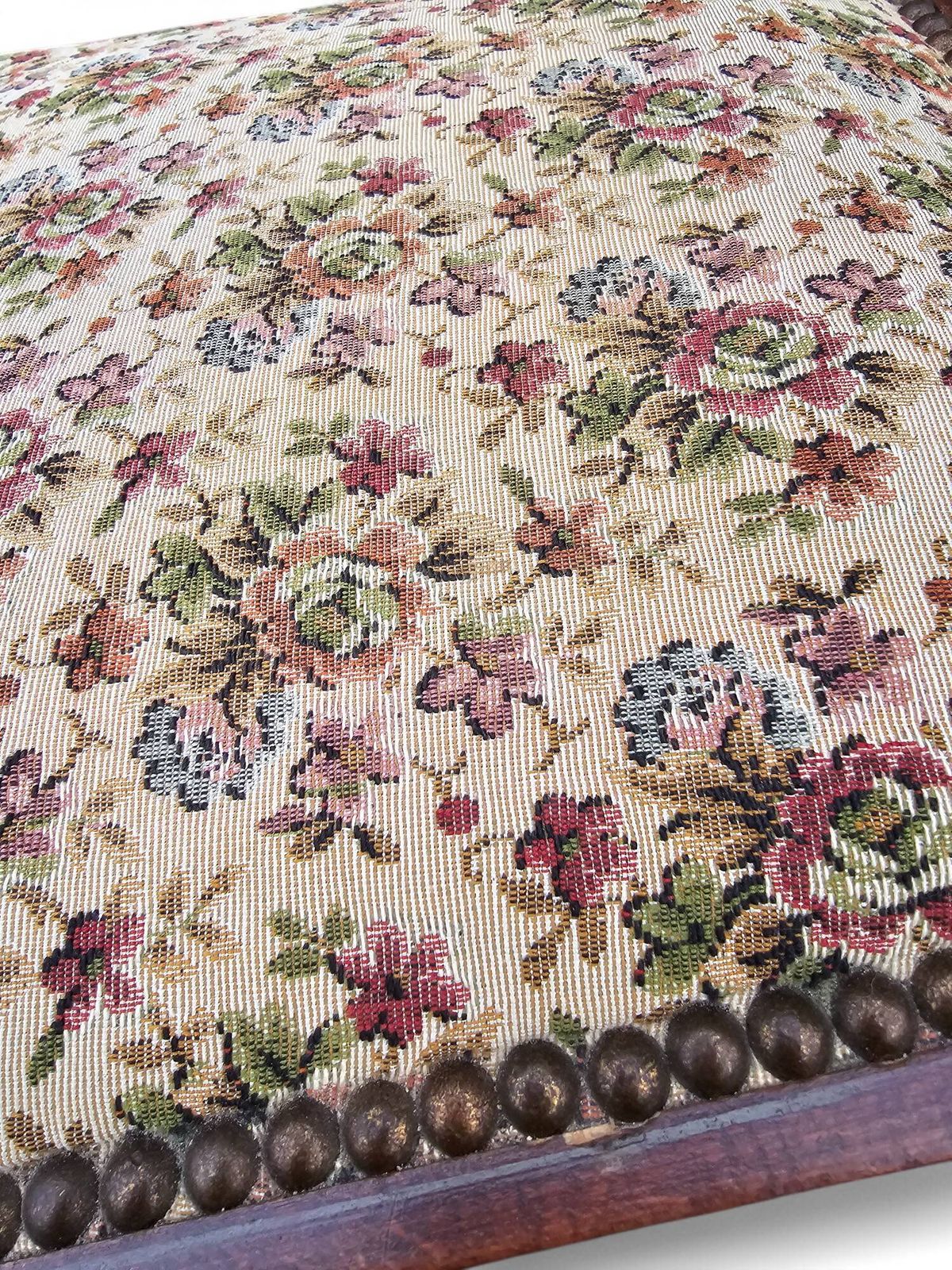 Pair Of Empire Style Chairs With Floral Fabric photo vinterior