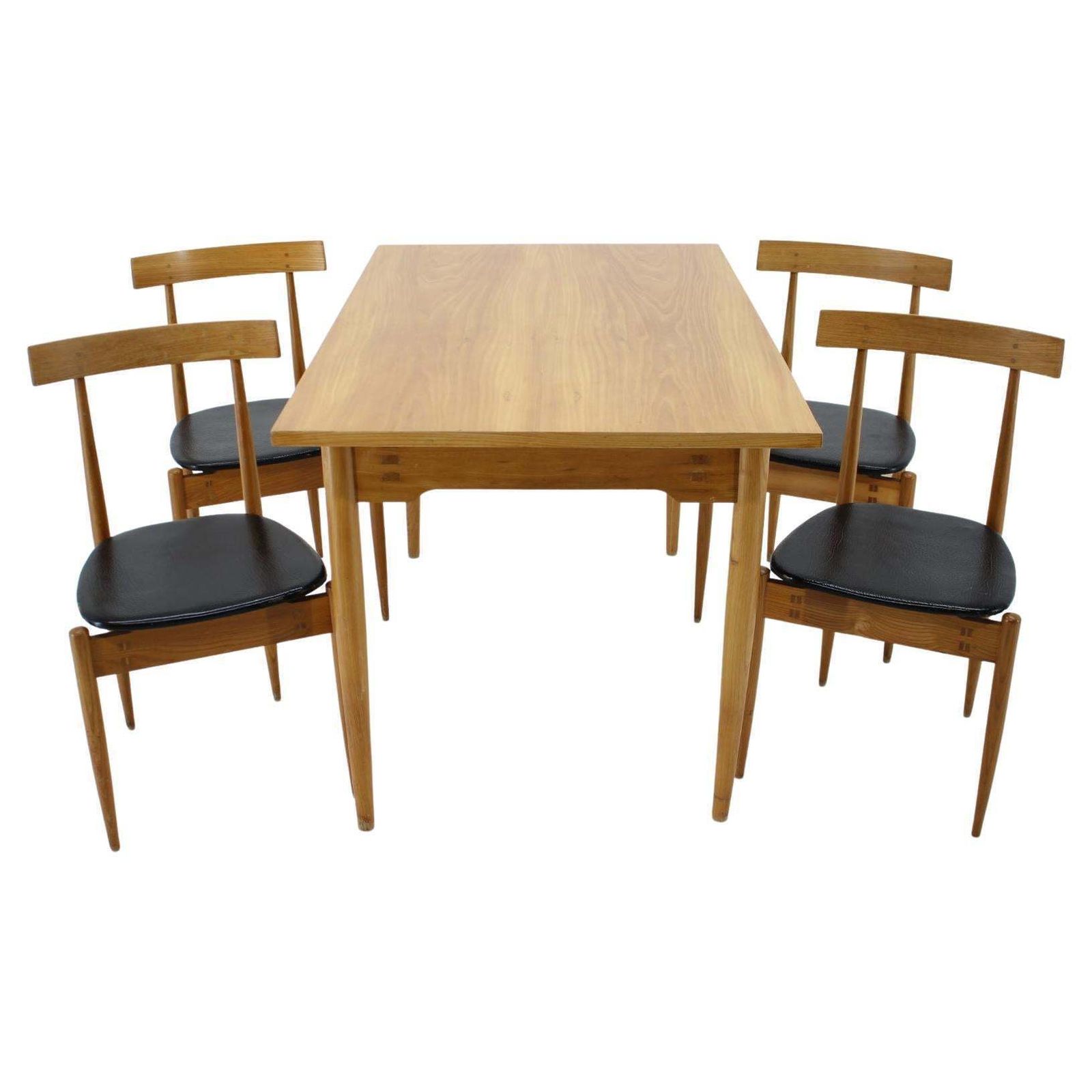 1960s Rare Alan Fuchs Dining Set By Uluv, Czechoslovakia