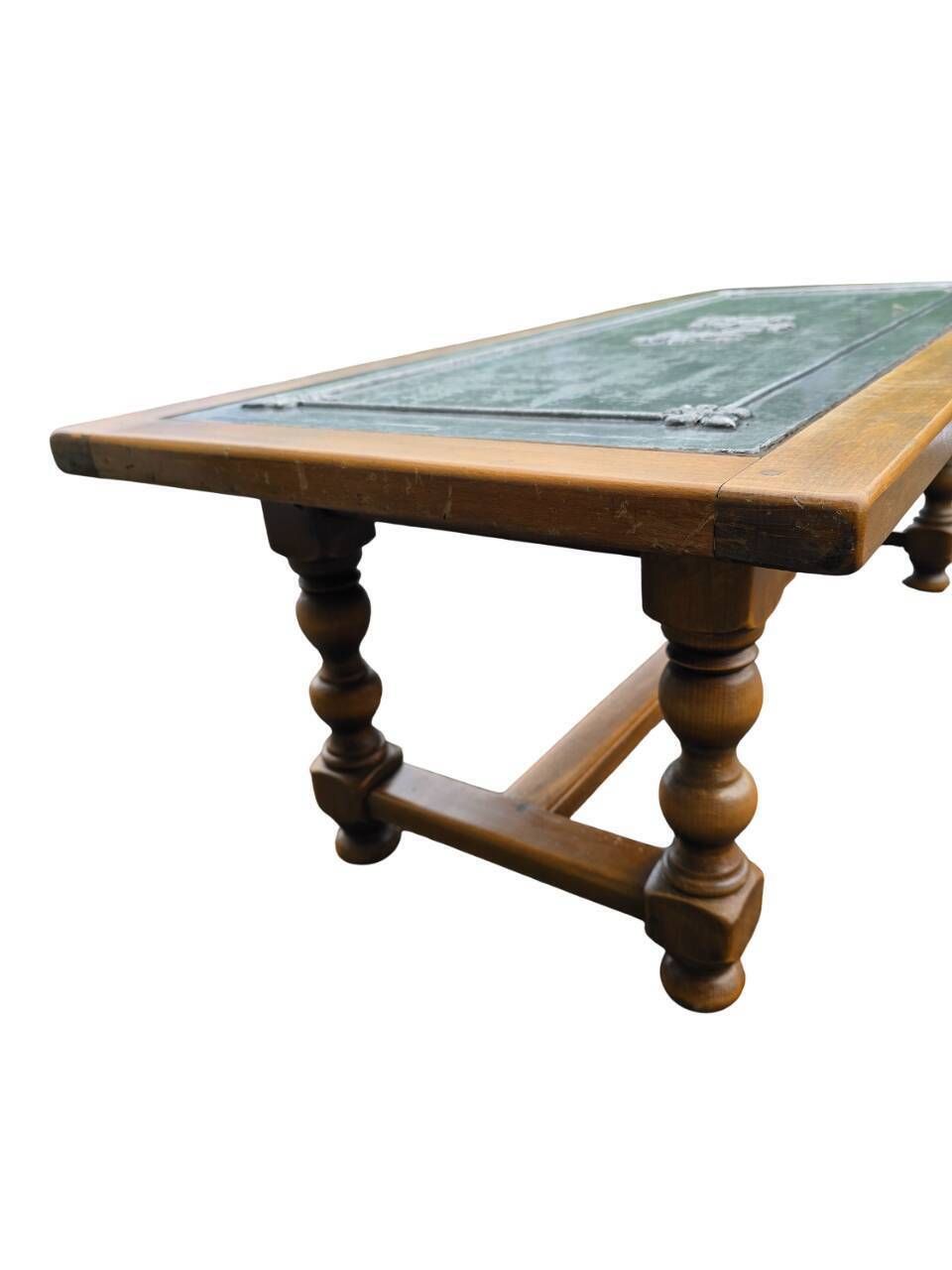 Page 1 Of 9 Vintage Wood And Tin Coffee Table photo vinterior