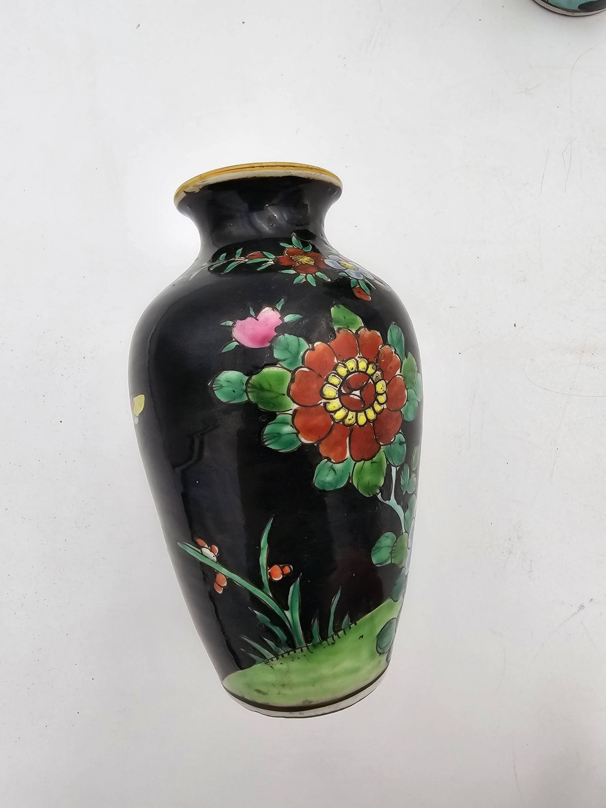 Pair Of Japanese Porcelain Vases Circa 1920 photo vintage