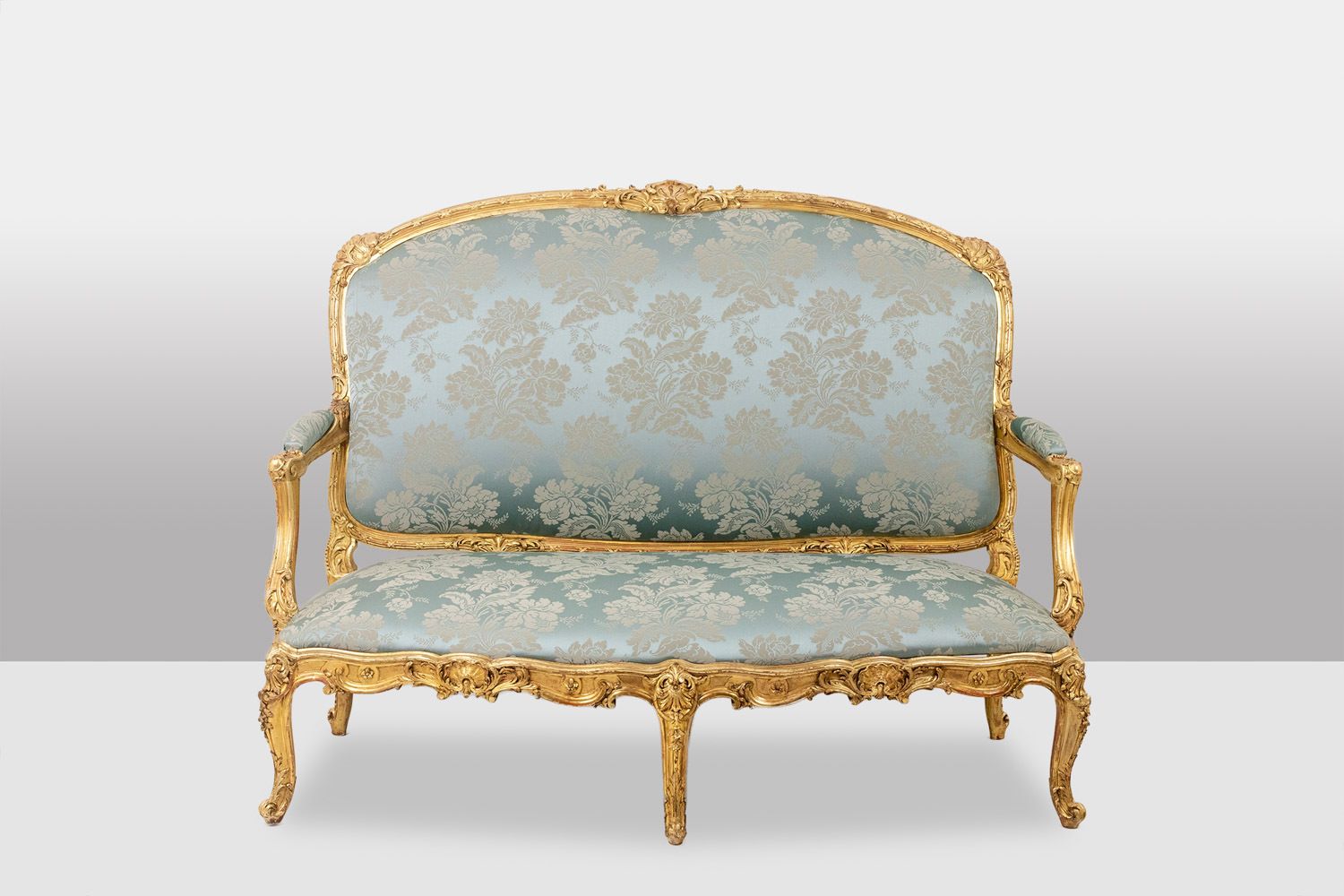 Louis XV Style Living Room With Gilded Wood Frame. Circa 1880. photo 14300.0