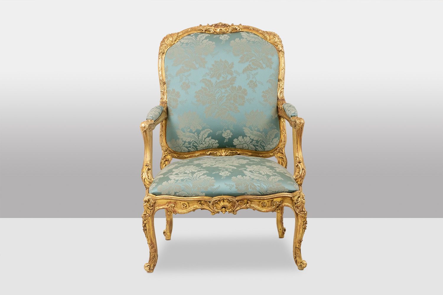 Louis XV Style Living Room With Gilded Wood Frame. Circa 1880. photo buy