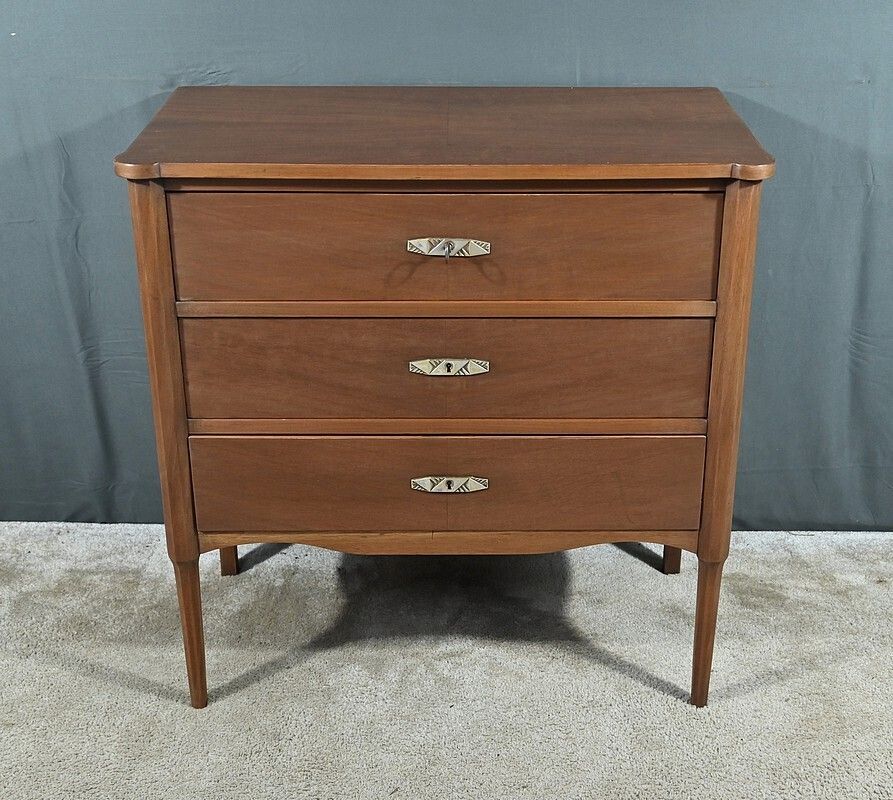 Small Chest Of Drawers In Mahogany Veneer, Art Deco – 1940