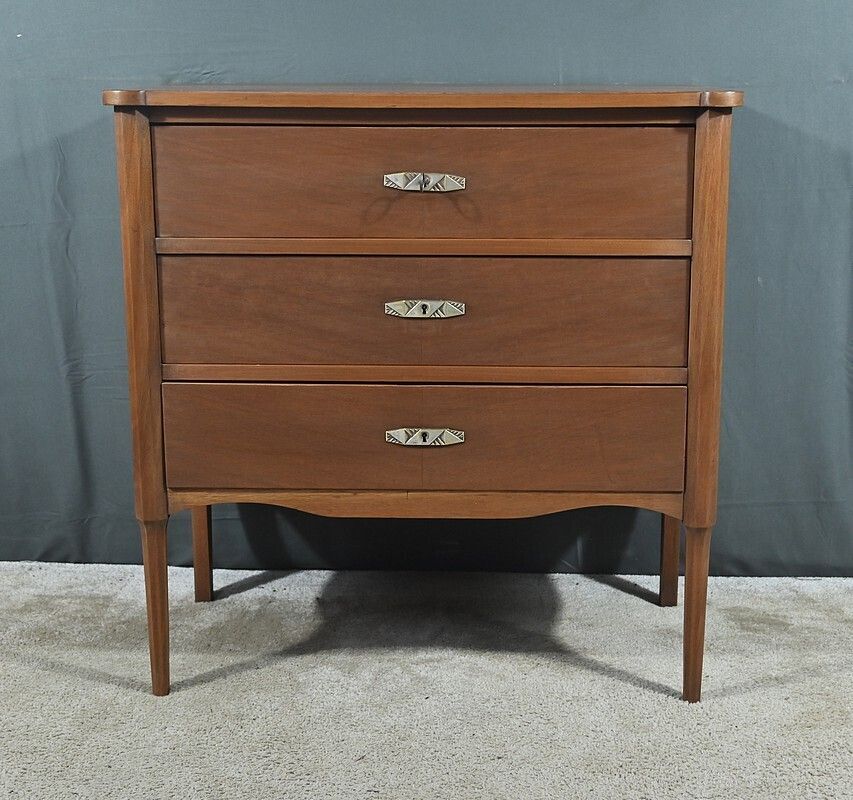 Small Chest Of Drawers In Mahogany Veneer, Art Deco – 1940 photo vinterior