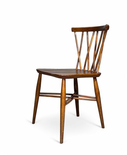 photo furniture Ercol Candle Stick Chair Desk Chair Elm And Beech Blonde Early Model Serpentine