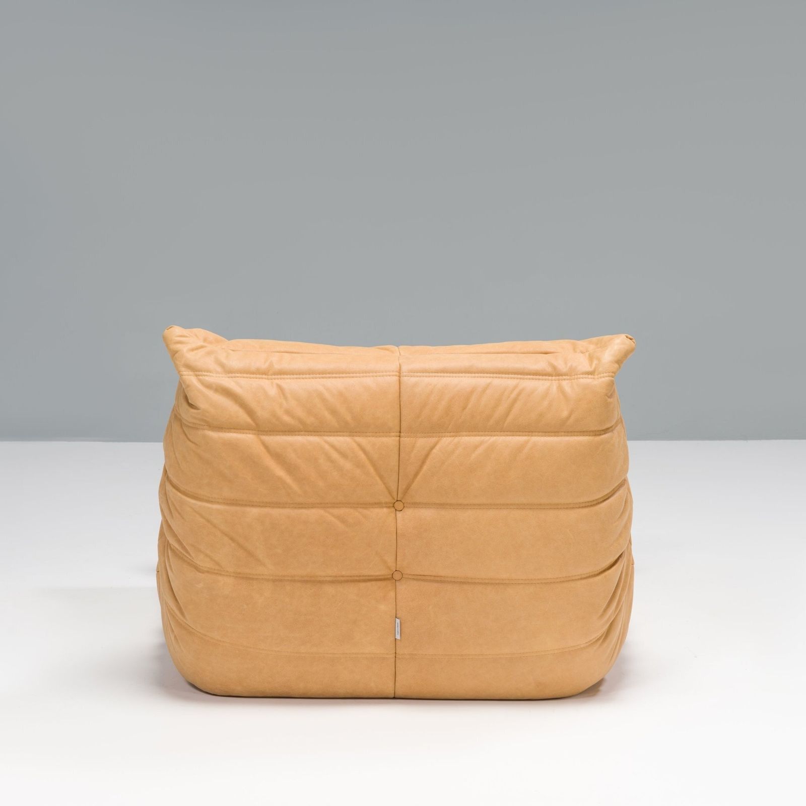 Ligne Roset By Michel Ducaroy Camel Brown Leather Togo, Set Of Five photo furniture