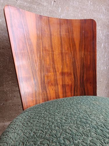 367.0 Dining Chairs Vintage X 4 Jindtich Halabala, Beech, Walnut Czech 1940s  Art Deco photo
