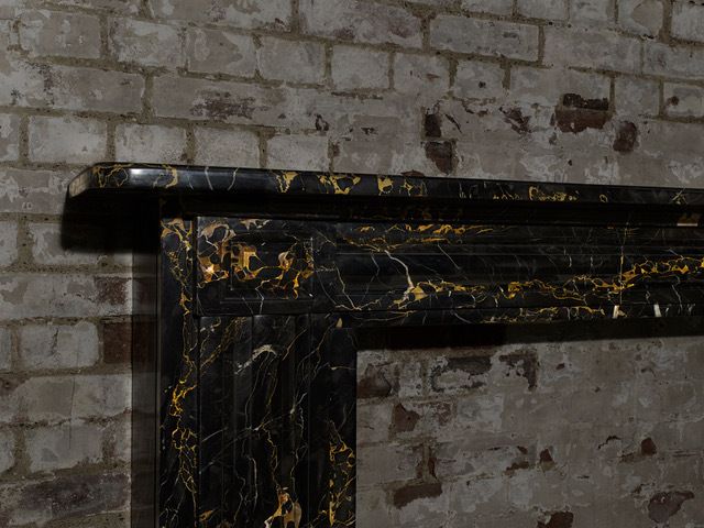 Georgian Portoro Nero Marble Fireplace photo 13080.0
