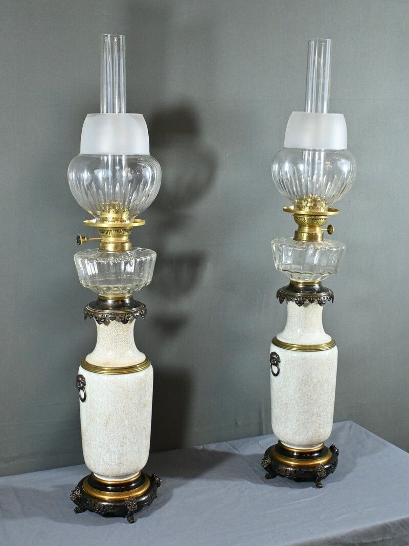 Ceramic Oil Lamps, Numberger Lemonon House – Mid 19th Century photo furniture