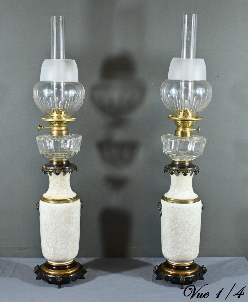 Ceramic Oil Lamps, Numberger Lemonon House – Mid 19th Century photo 2640.0