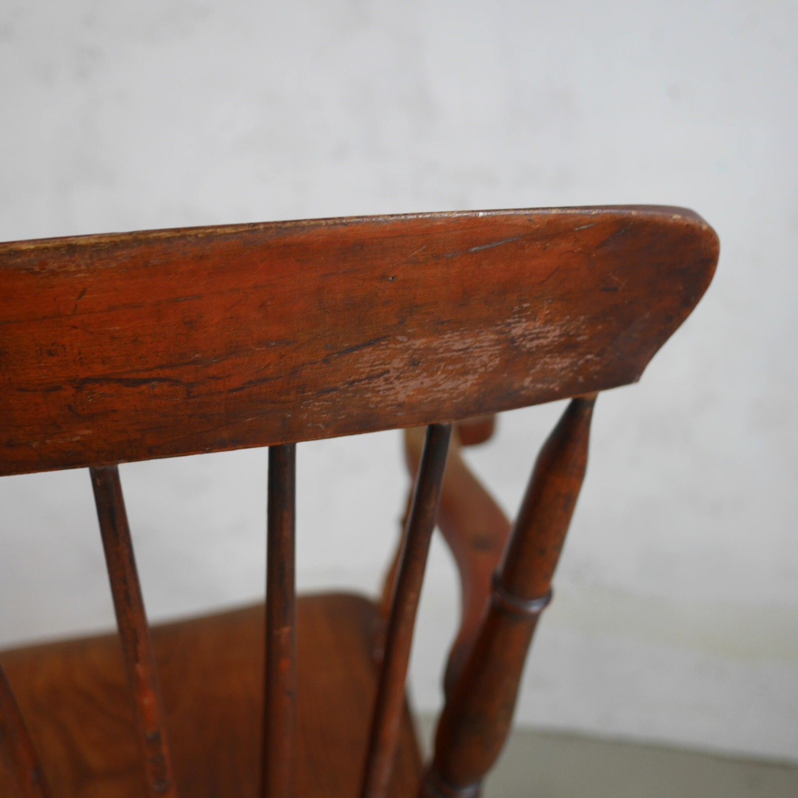 photo vintage Antique Elm & Beech Windsor Armchair Grandfather Chair Country House #102811