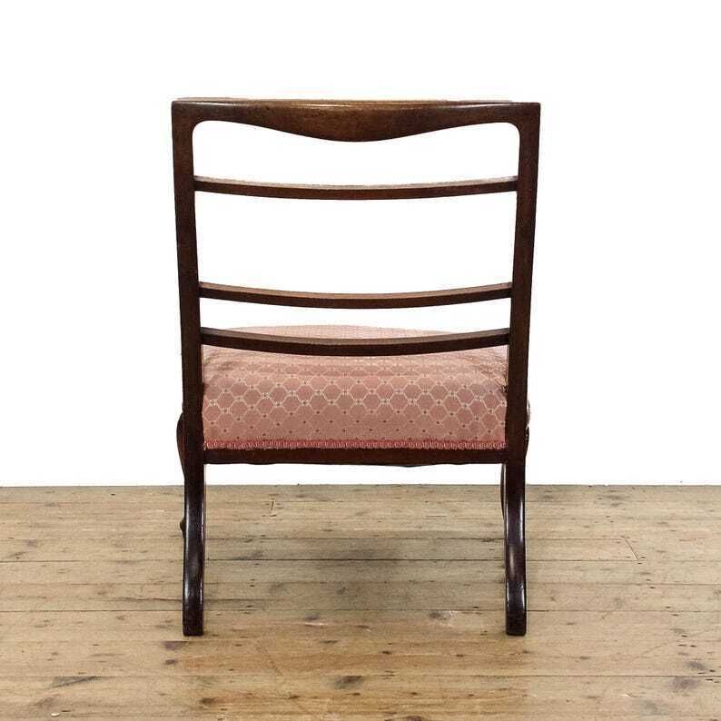 Antique Edwardian Mahogany Upholstered Armchair | Captain's Armchair | Antique Armchair | Antique Seating | Home Office (M 5907) photo Furniture
