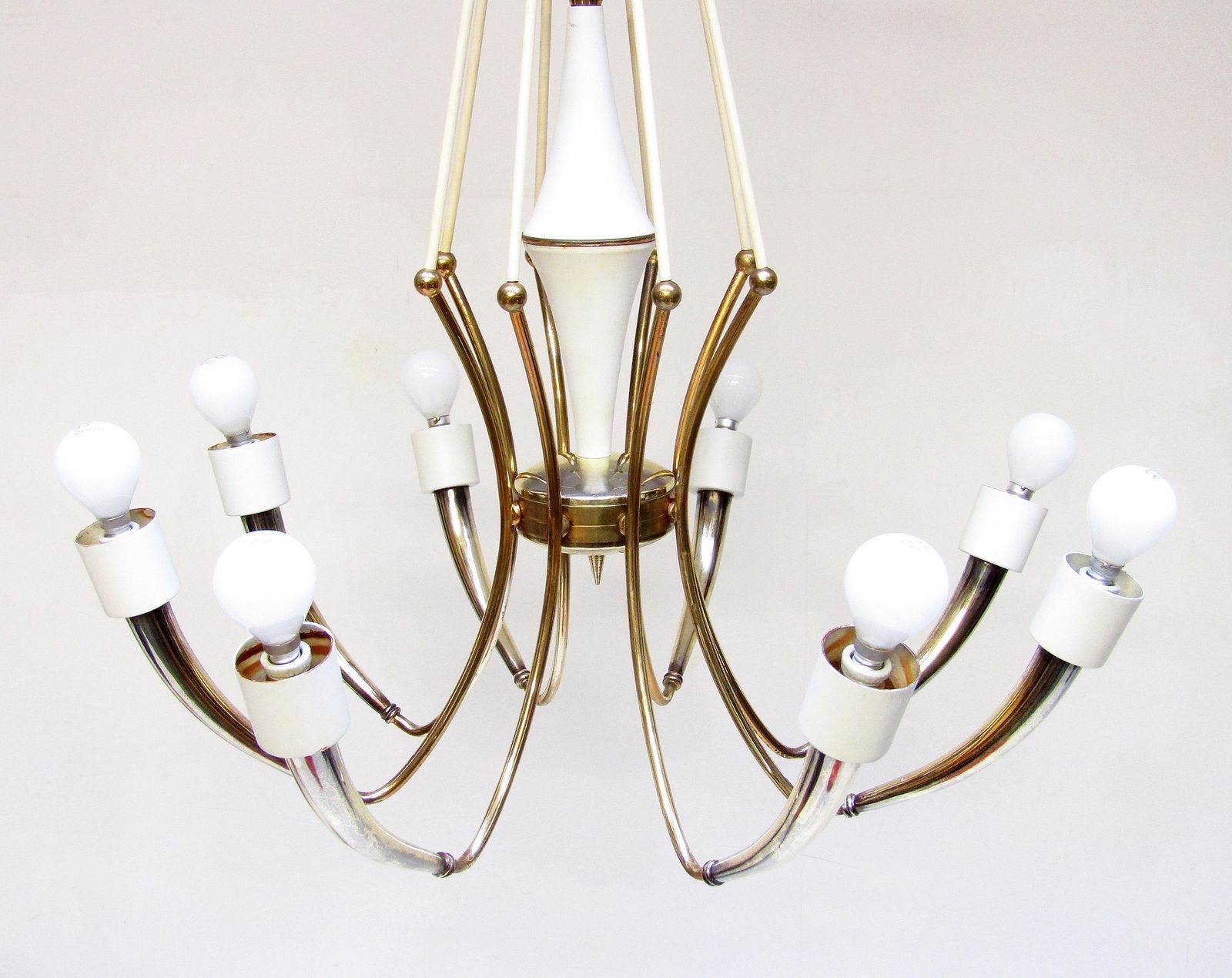 Large 1950s Italian Spider Chandelier By Oscar Torlasco For Lumi photo vinterior