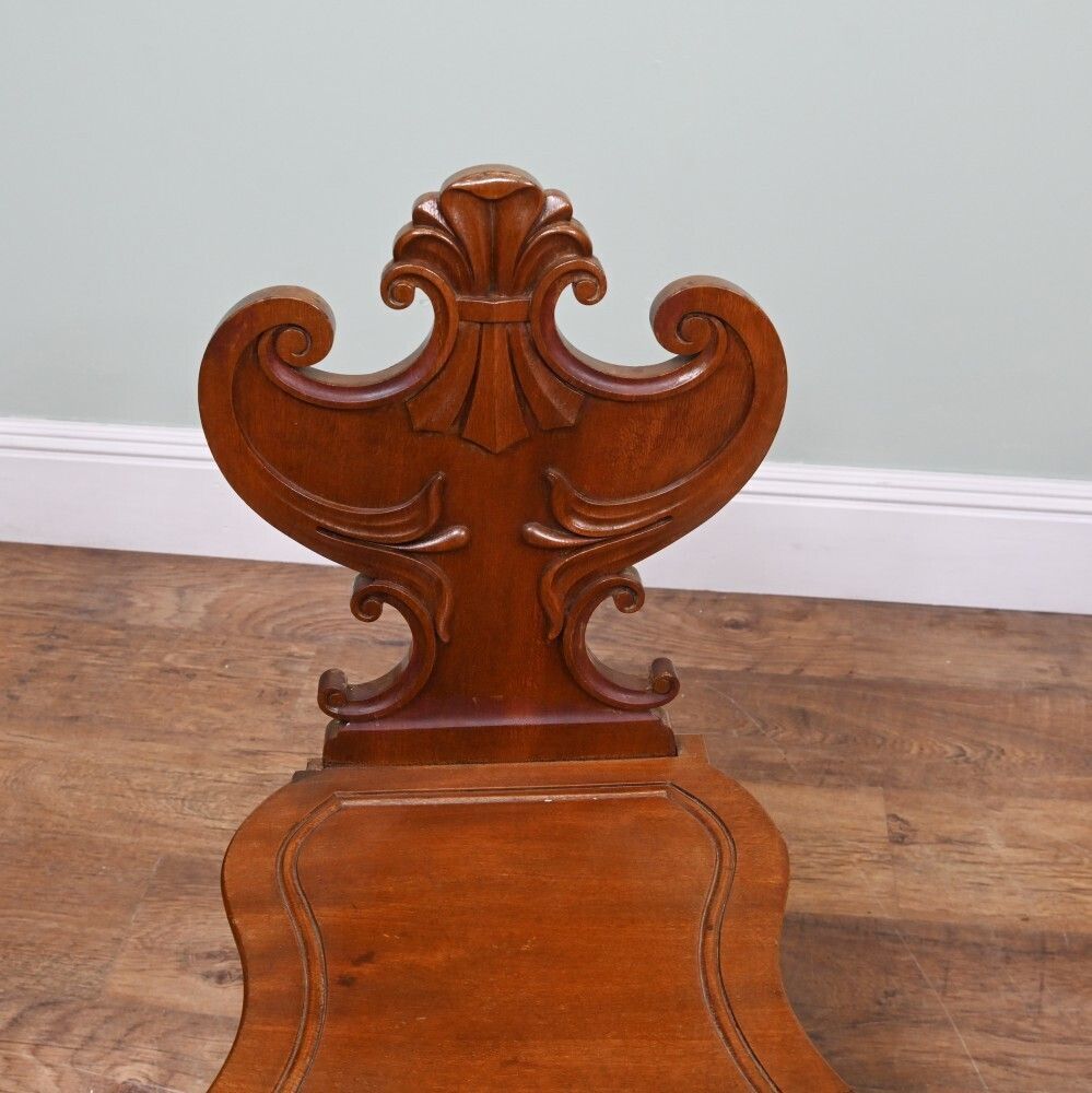 Pair Regency Hall Chairs Shield Back Gillows Mahogany 1815 photo for sale