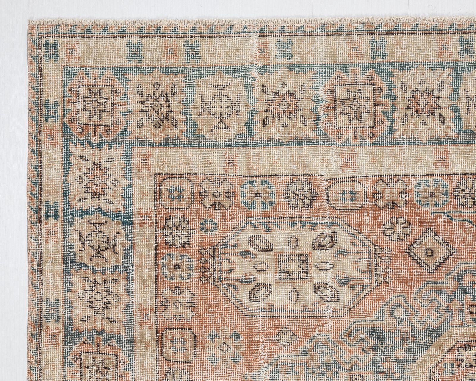 6.4 X 10.2 Feet Vintage Rug, Unique Turkish Rug, Area Rug, Oushak Rug, Antique Rug, Living Room Rug, Handmade Rug, Old Rug, Wool Rug, A4794 photo buy