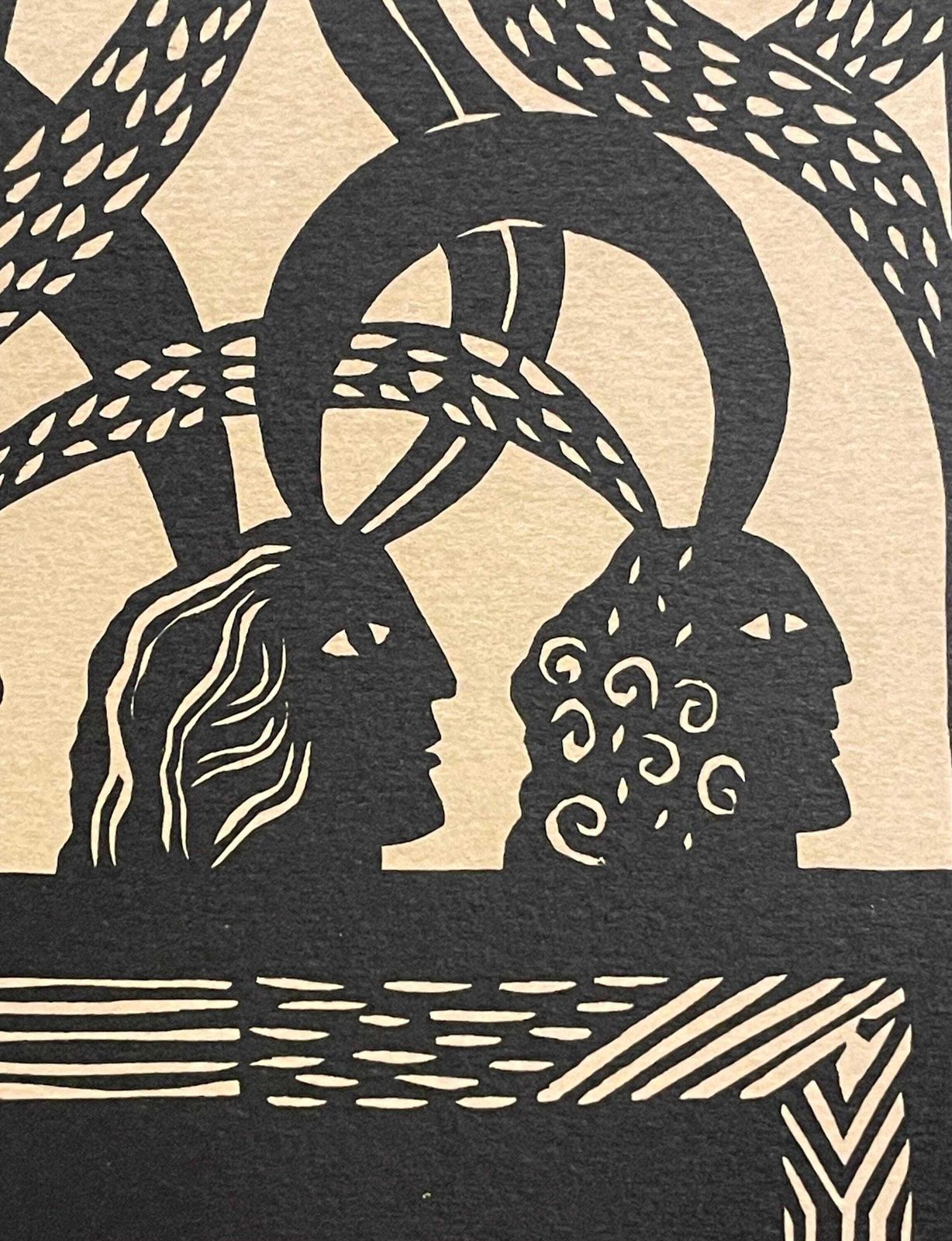 Vintage Original Danish Lithographic Print With Animal And Fairytale Motives By Sonia Brandes (1946 )   Expressionistic Art From Denmark photo buy
