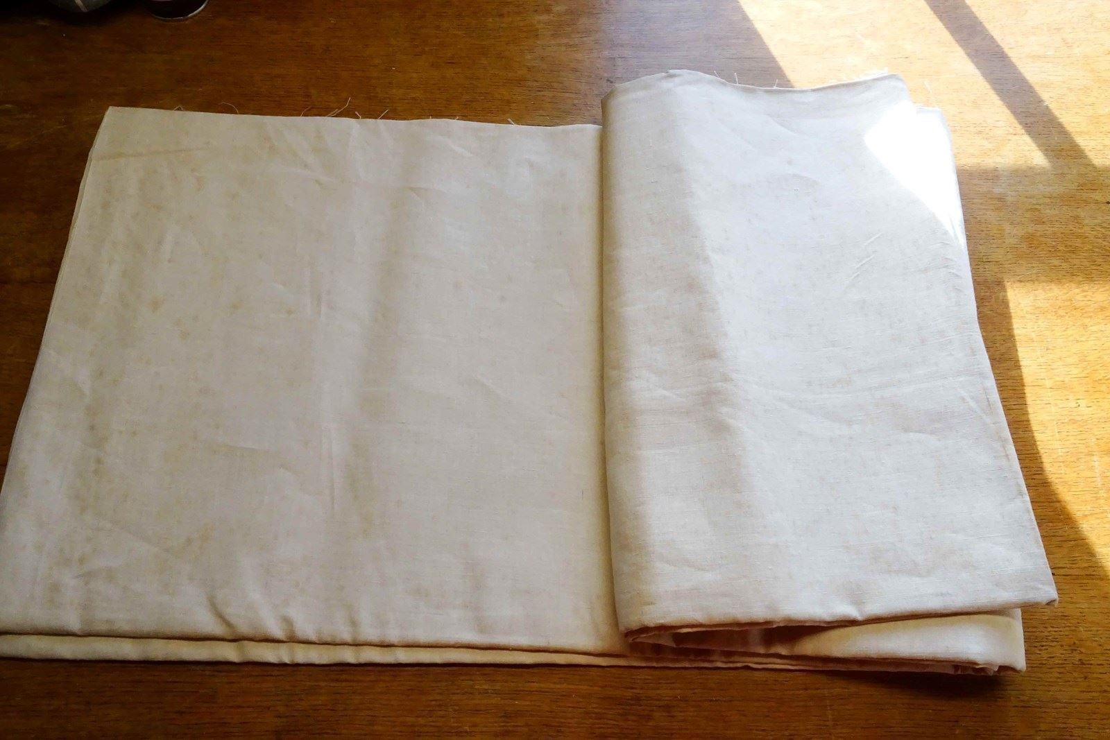 Huge Length Of French Linen Fabric; Curtains Etc