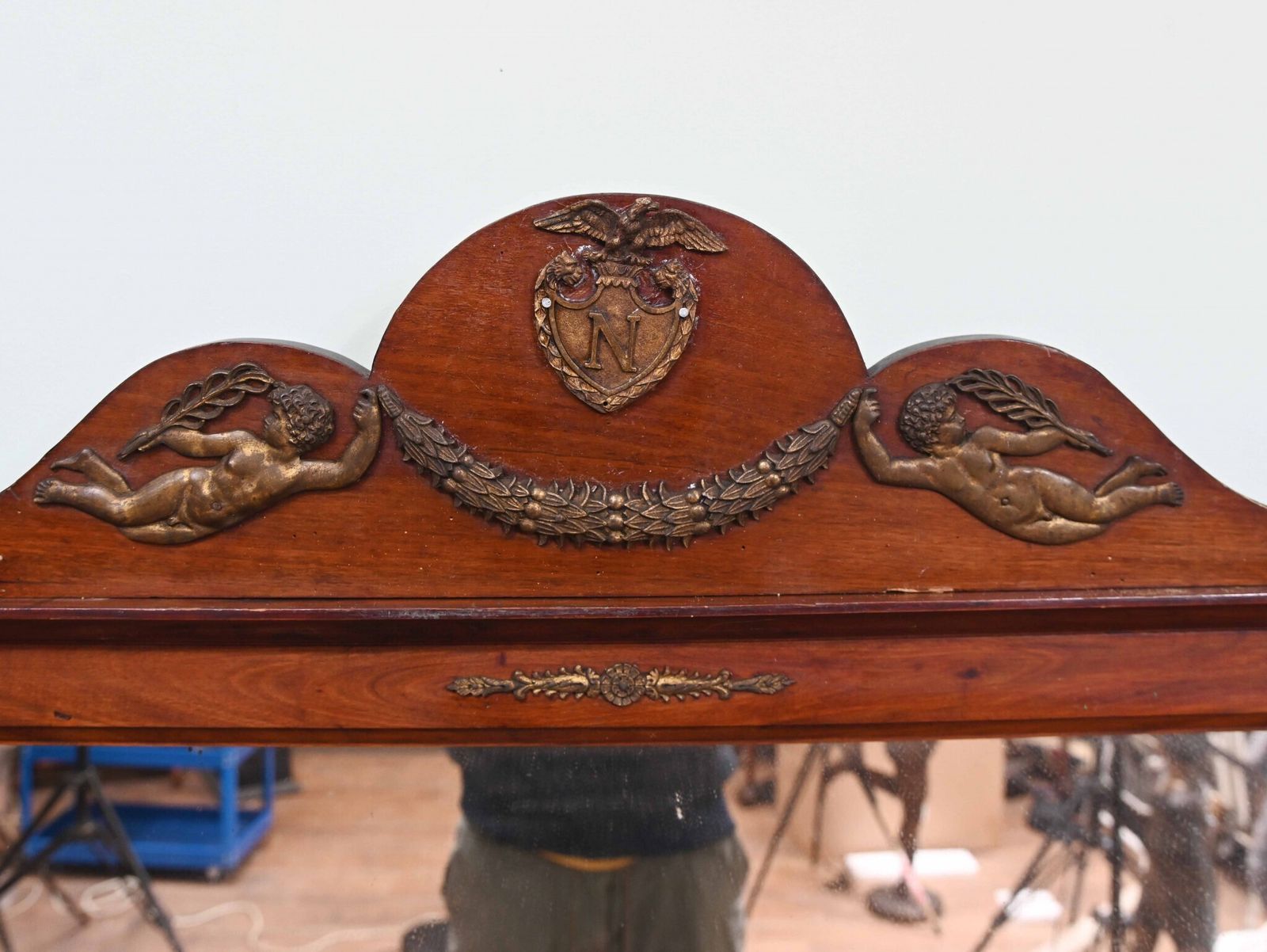 French Empire Chiffonier Cabinet Mahogany Napoleon III 1890 photo for sale