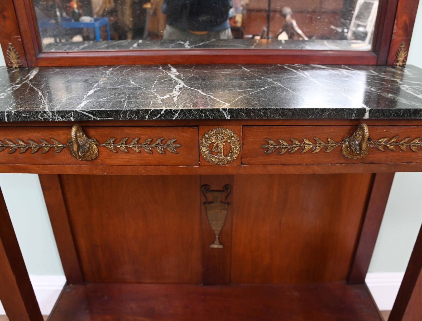 French Empire Chiffonier Cabinet Mahogany Napoleon III 1890 photo Furniture