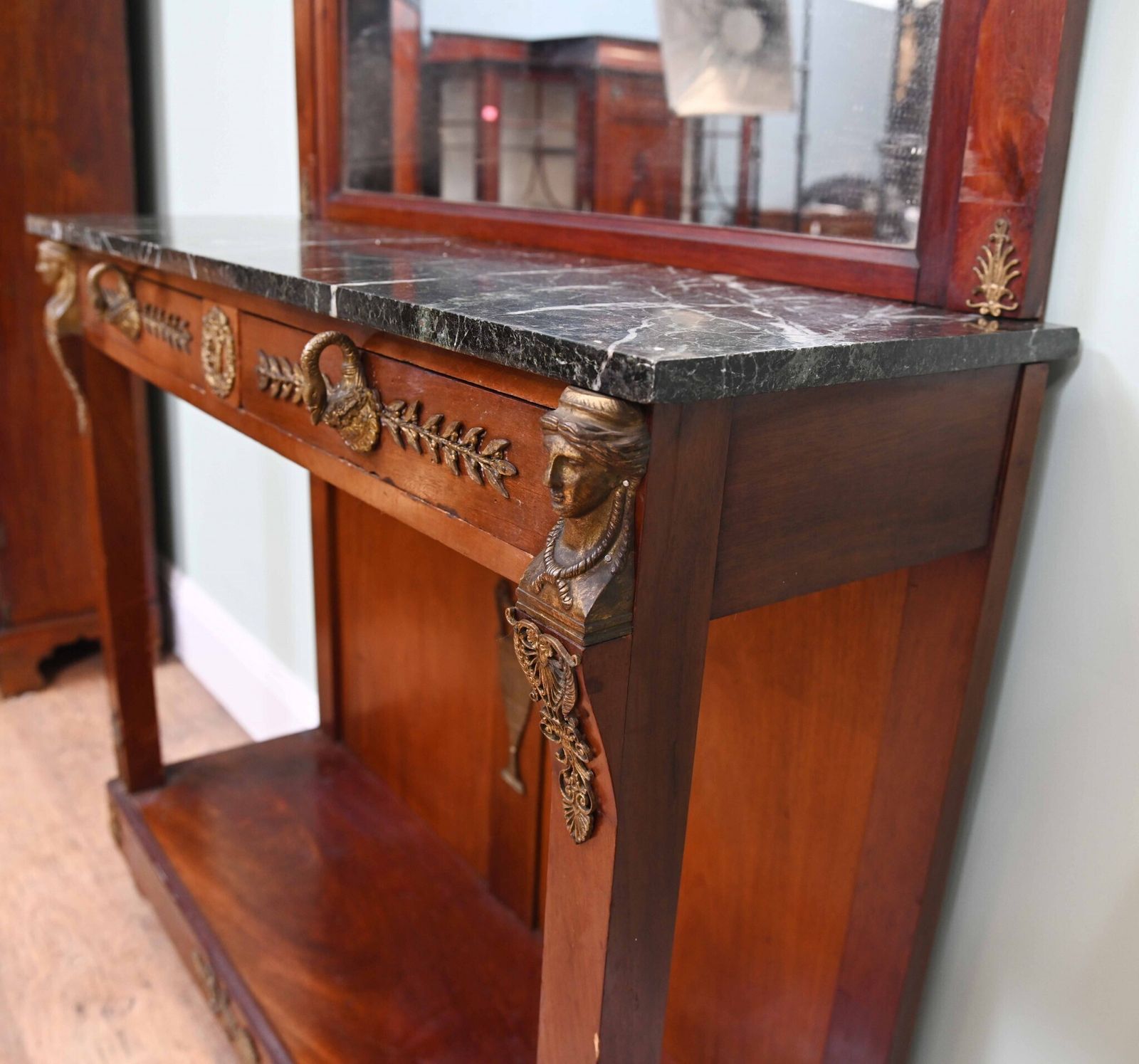 1850.0 French Empire Chiffonier Cabinet Mahogany Napoleon III 1890 photo