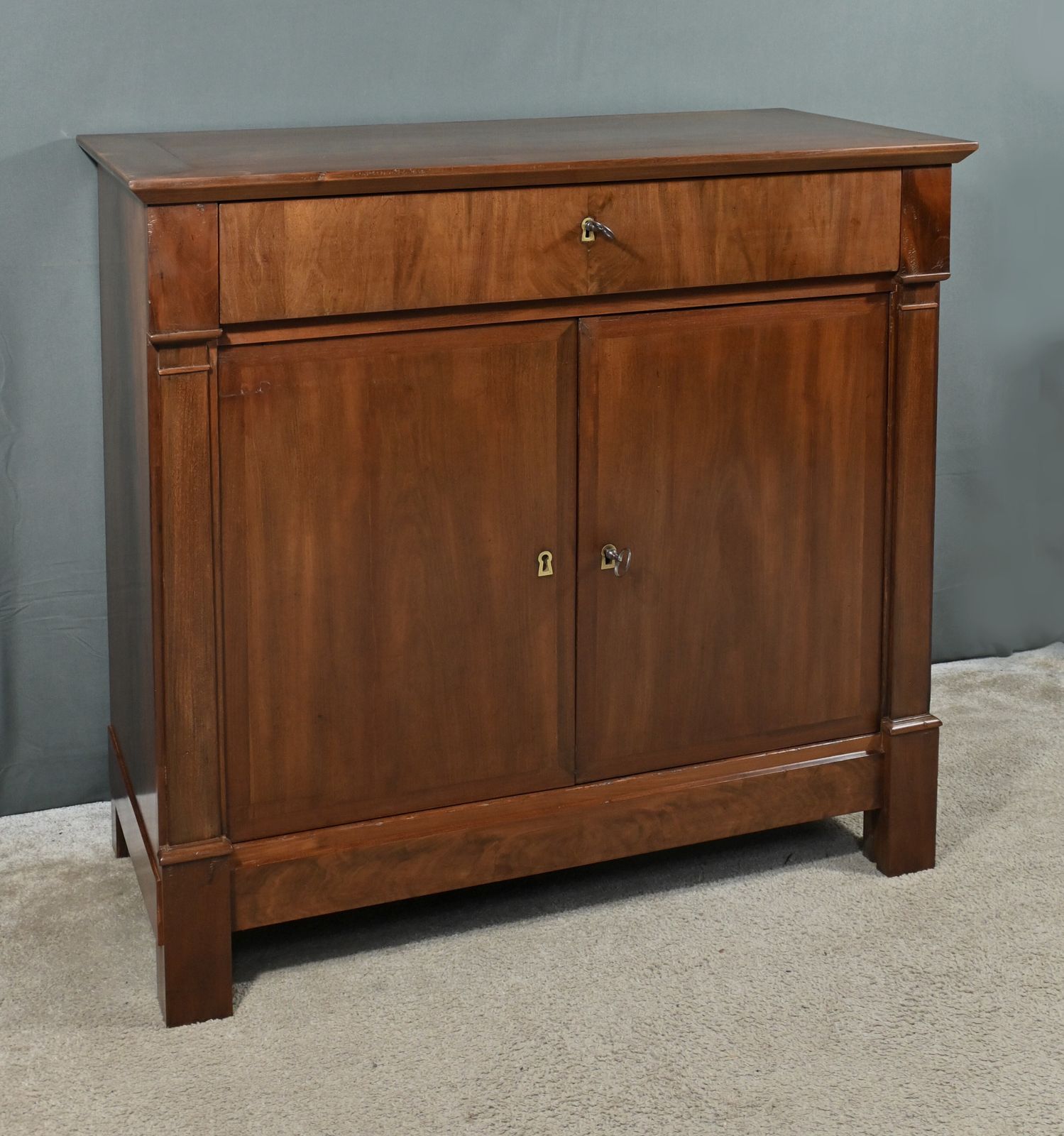 Mahogany Veneer Sideboard, Directoire Period – Early 19th Century photo furniture