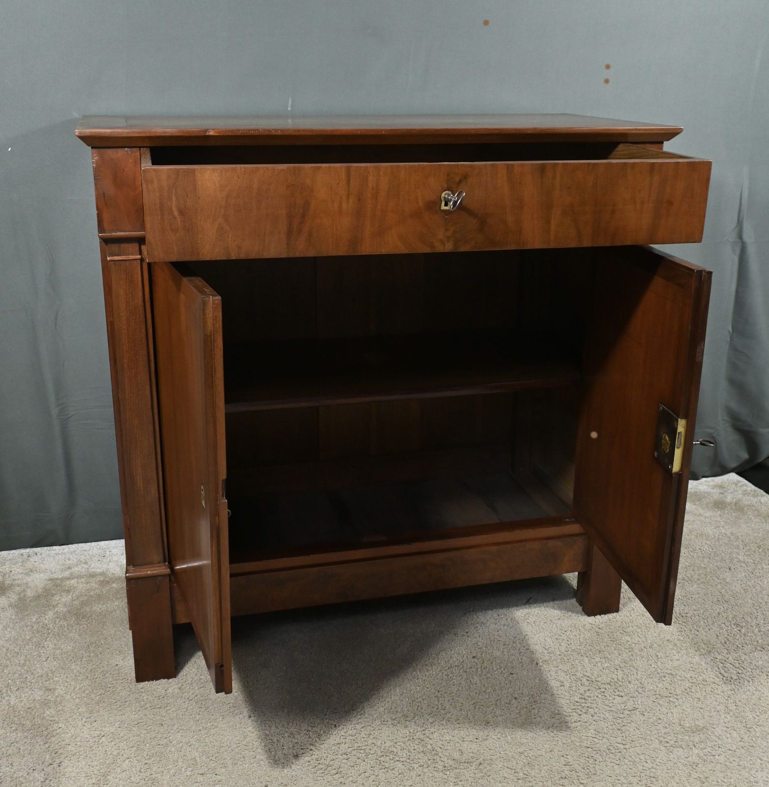 photo for sale Mahogany Veneer Sideboard, Directoire Period – Early 19th Century