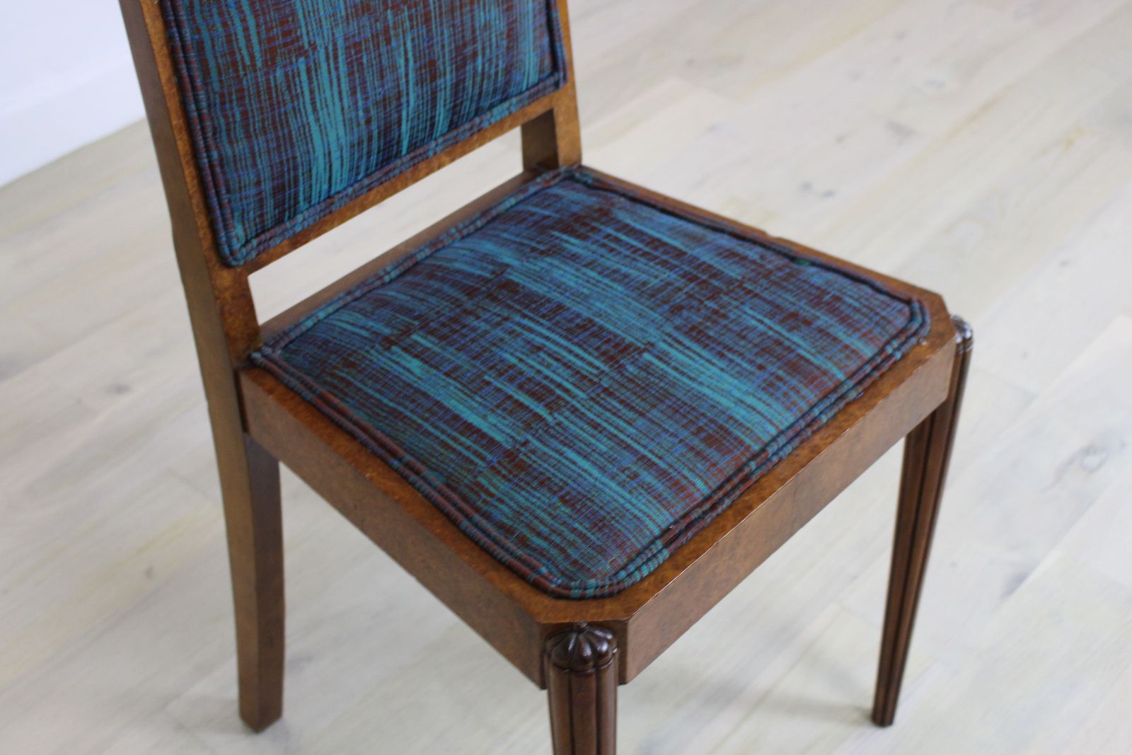 Fine Quality Pair Of Art Deco Walnut Bedroom Chairs photo Furniture