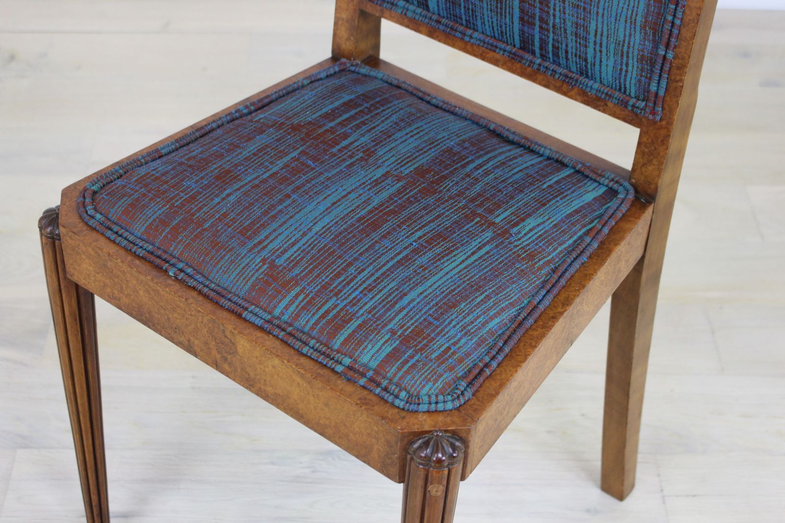Fine Quality Pair Of Art Deco Walnut Bedroom Chairs photo 475.0