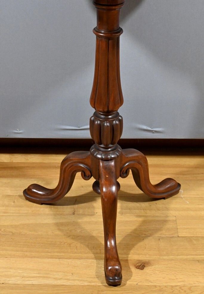 Mahogany Tripod Pedestal Table, Louis Philippe Style – 2nd Half Of The 19th Century photo 960.0