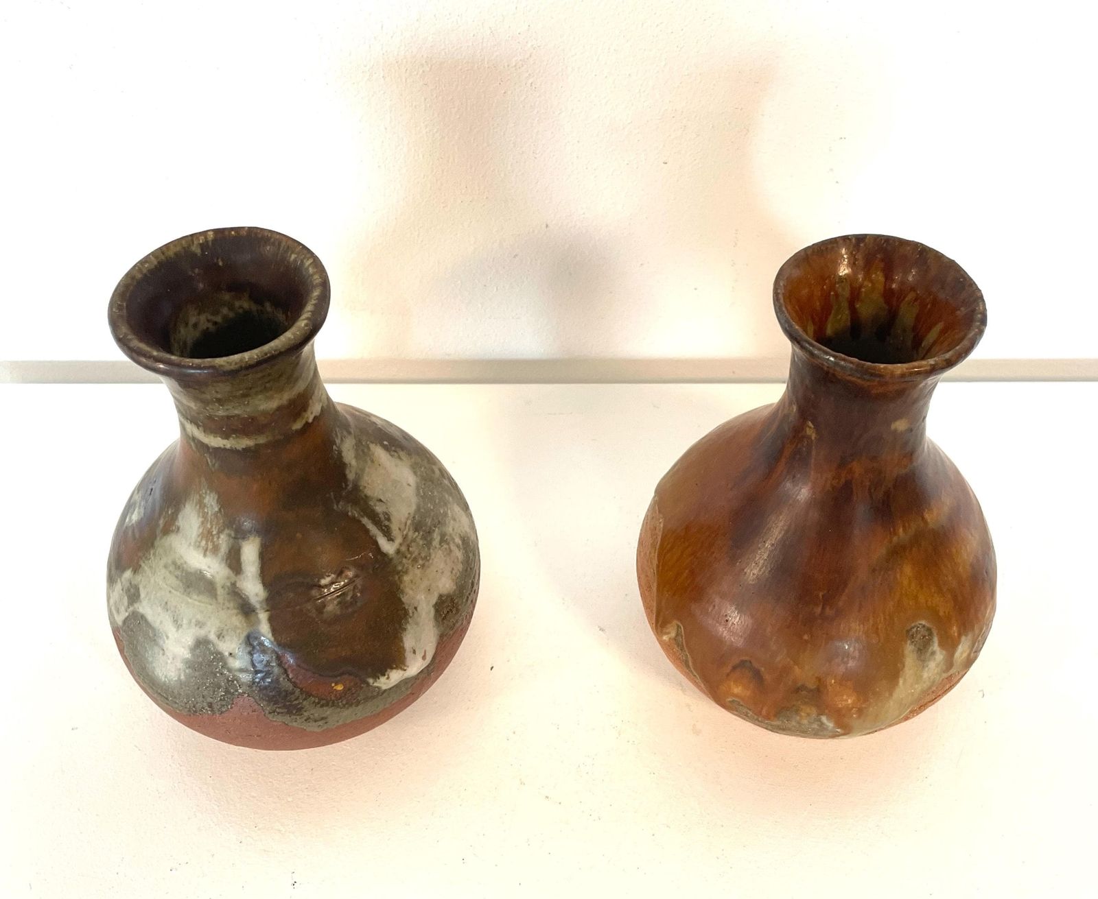 Vintage 1960s Mid Century Modern Fine Art Studio Large Ceramic Vases From Denmark   Collection Of Two From Axella Keramik photo for sale
