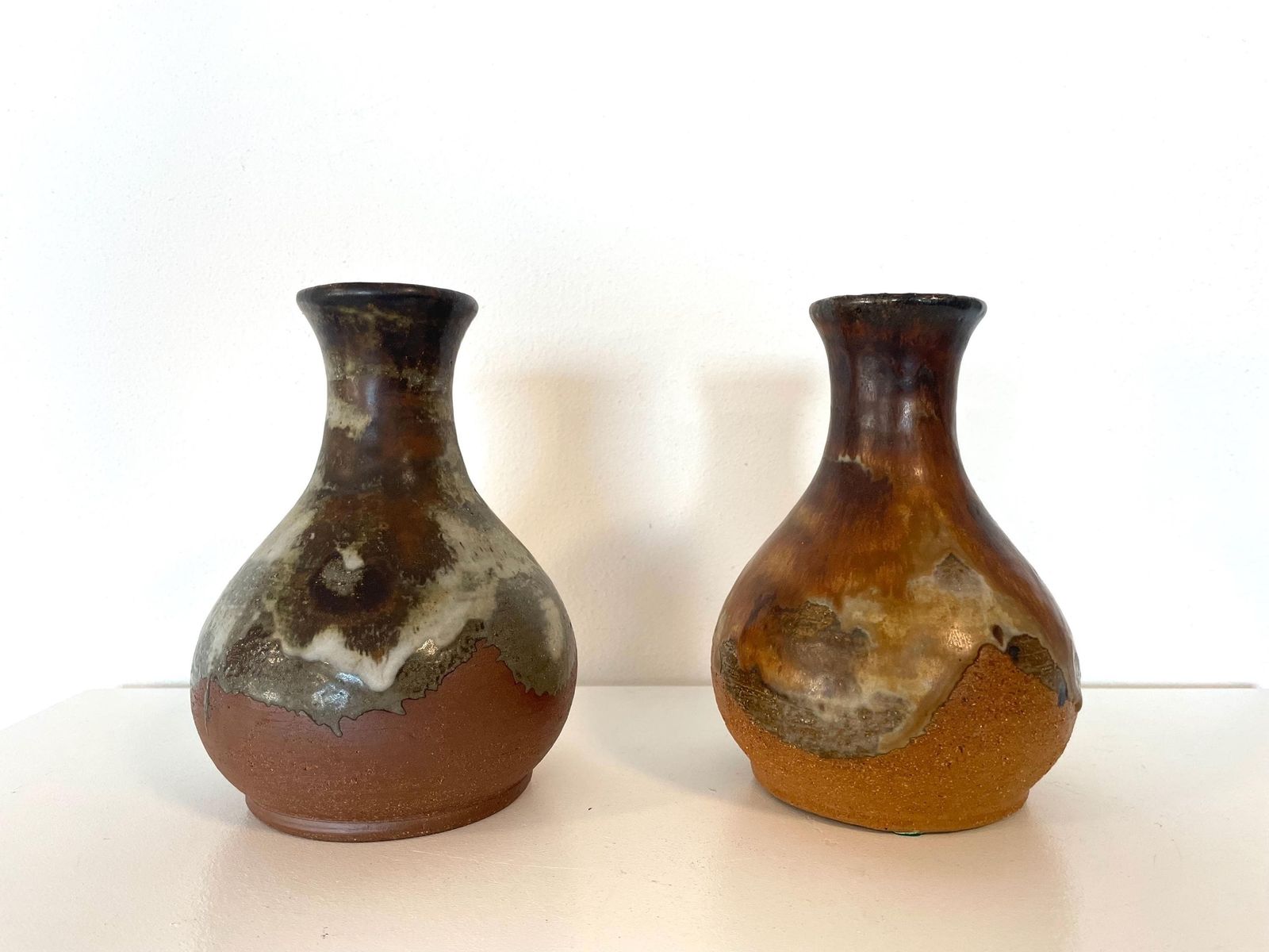 Vintage 1960s Mid Century Modern Fine Art Studio Large Ceramic Vases From Denmark   Collection Of Two From Axella Keramik photo vinterior