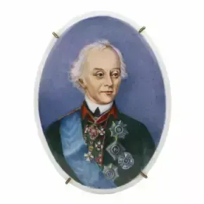 Porcelain Medallion With A Portrait Of A.V. Suvorov. Russia. 19th Century photo Art