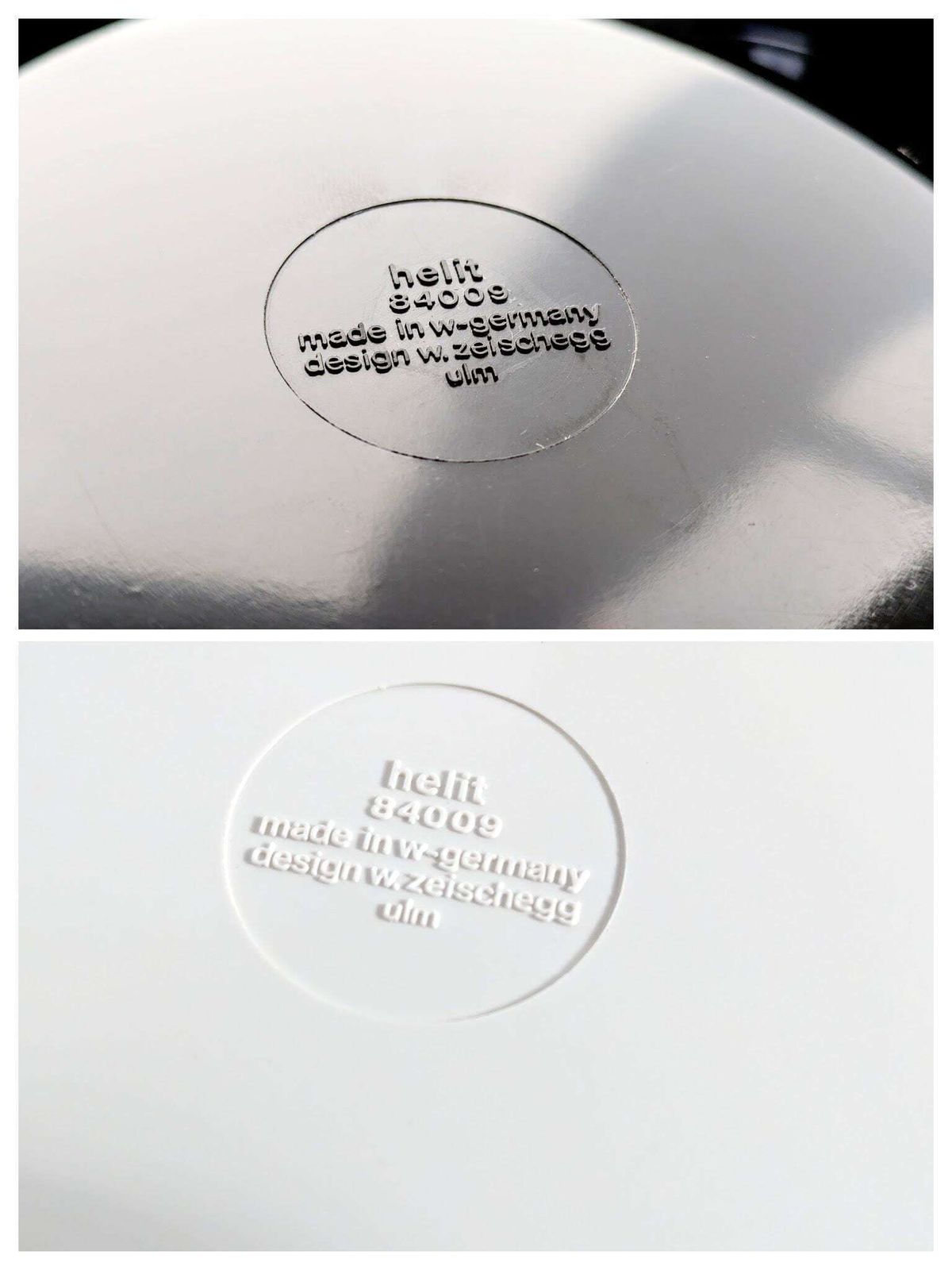 photo furniture 2 X Space Age Ashtrays | Black And White | Walter Zeischegg For Helit Germany, 1960's