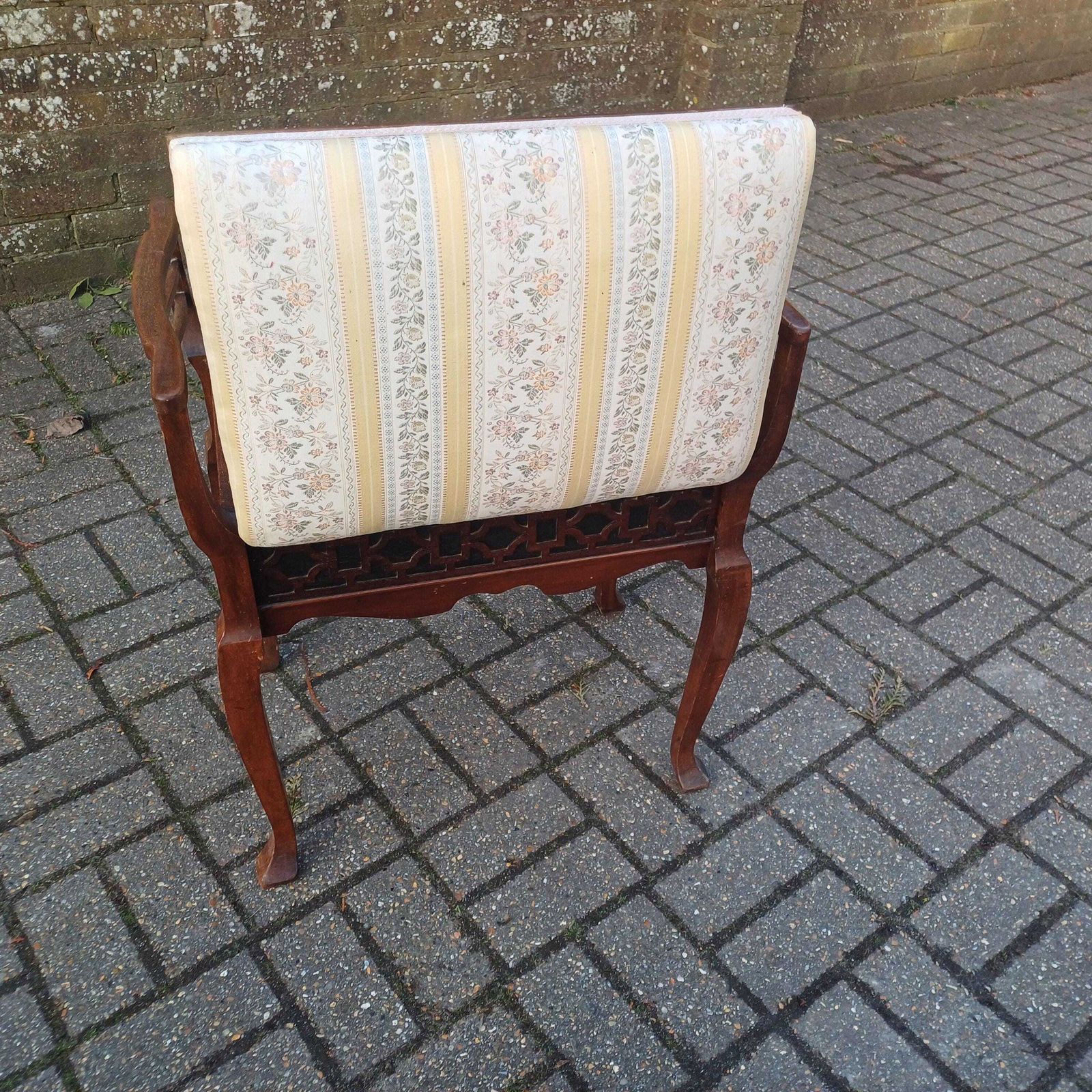 photo for sale Very Large Antique Late Victorian Mahogany Piano Stool – Elegant Fretwork, Storage Compartment