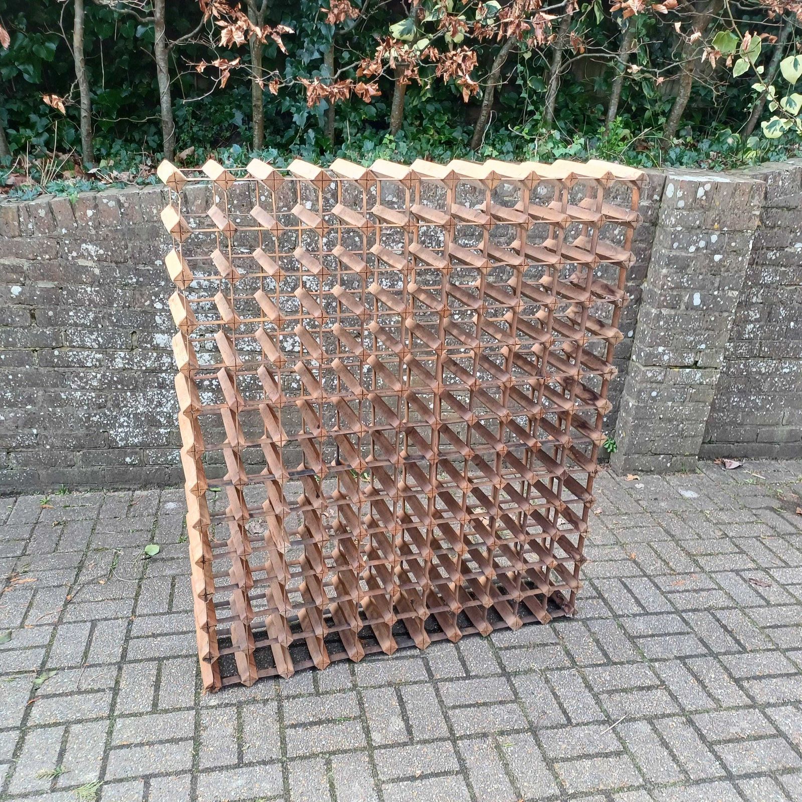 photo furniture Vast Outstanding Wood And Metal Vintage Wine Rack – Enormous Proportions 110 X 130 Cm