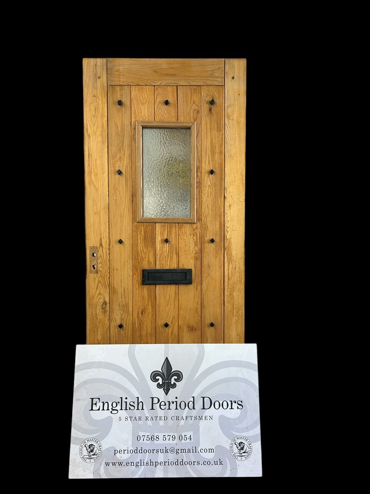 Solid Oak Front Door Antique Period Reclaimed Old Wood Iron Bespoke 58 Mm Deep photo furniture