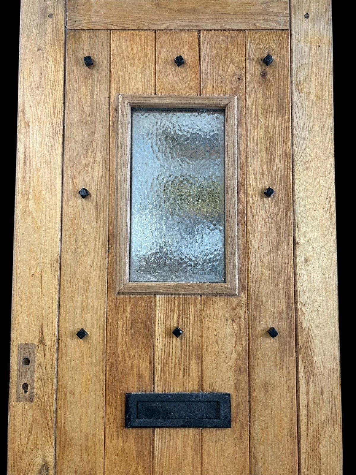 Solid Oak Front Door Antique Period Reclaimed Old Wood Iron Bespoke 58 Mm Deep photo Home Fixtures