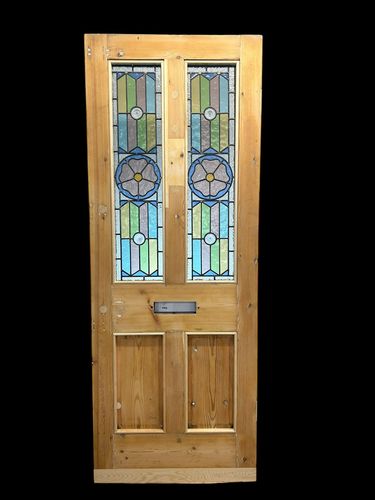 photo furniture Victorian Stained Glass Front Door Old Antique Period Reclaimed Leaded Wood