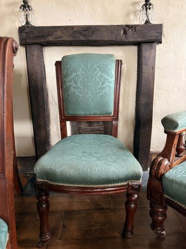 photo furniture Set Of 6 Rare Original English Antique Mahogany Diner Dining Chairs Circa 1870