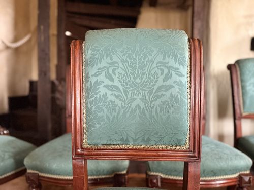 photo for sale Set Of 6 Rare Original English Antique Mahogany Diner Dining Chairs Circa 1870