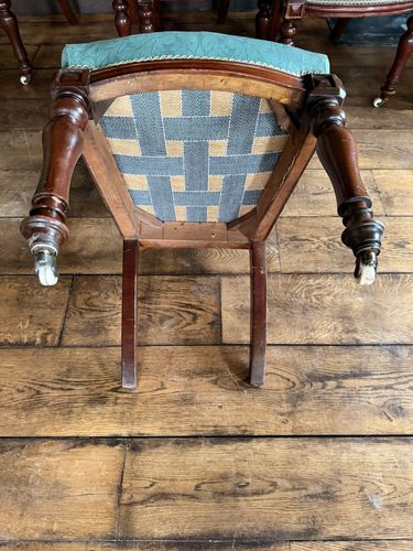 699.0 Set Of 6 Rare Original English Antique Mahogany Diner Dining Chairs Circa 1870 photo
