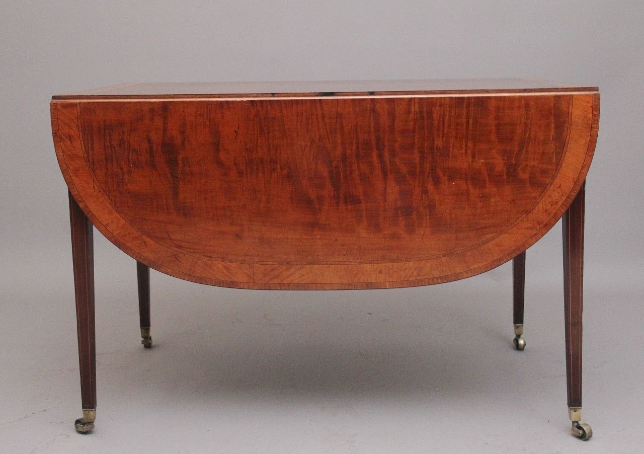 Large Early 19th Century Inlaid Mahogany Pembroke Table photo vinterior