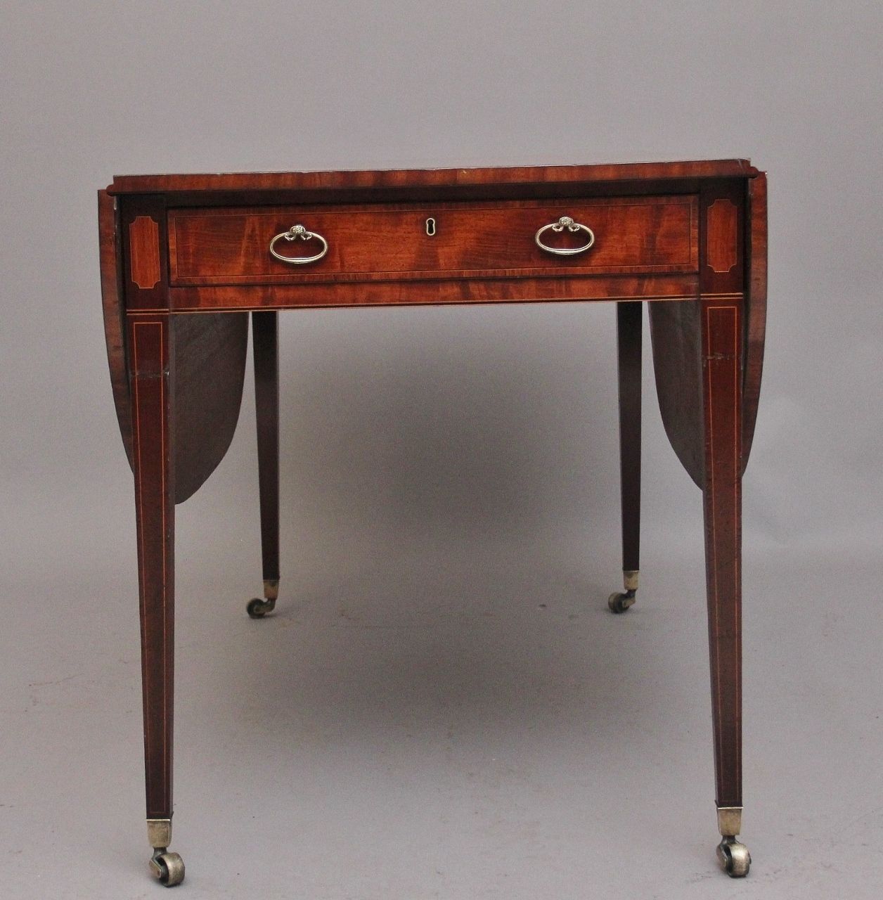Large Early 19th Century Inlaid Mahogany Pembroke Table photo buy