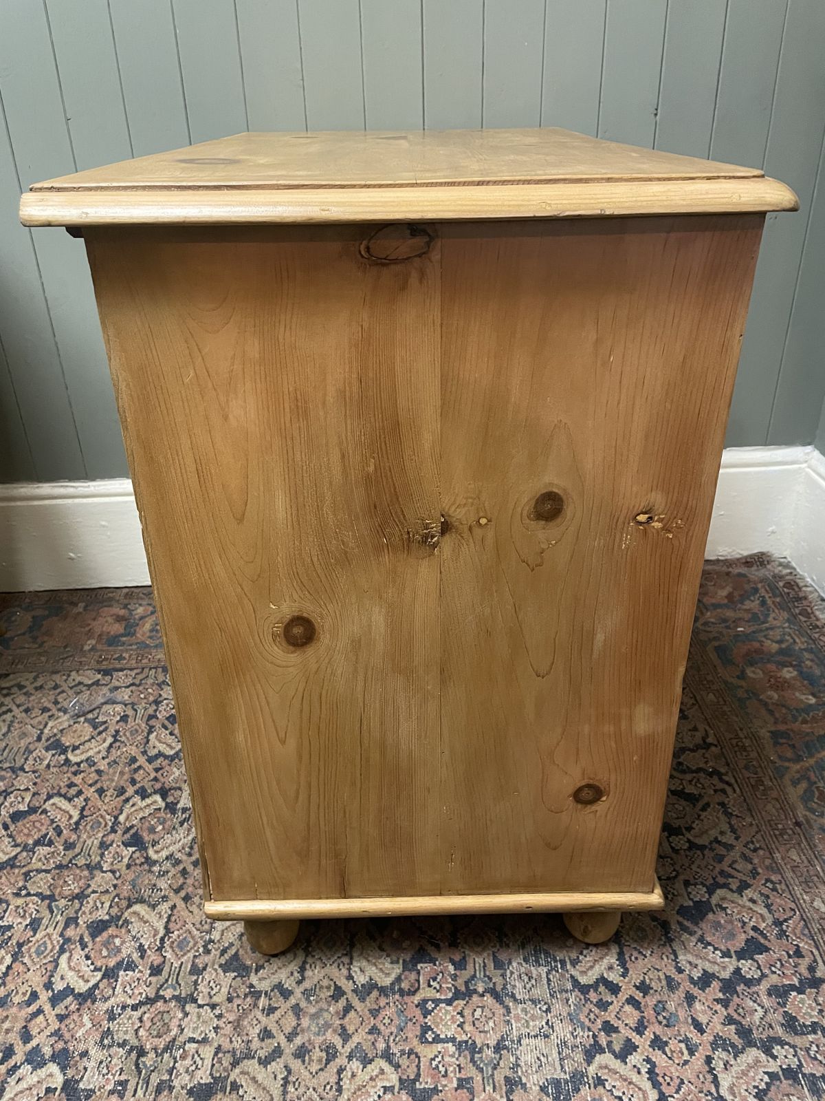 Furniture Victorian Waxed Pine Chest Of Drawers photo