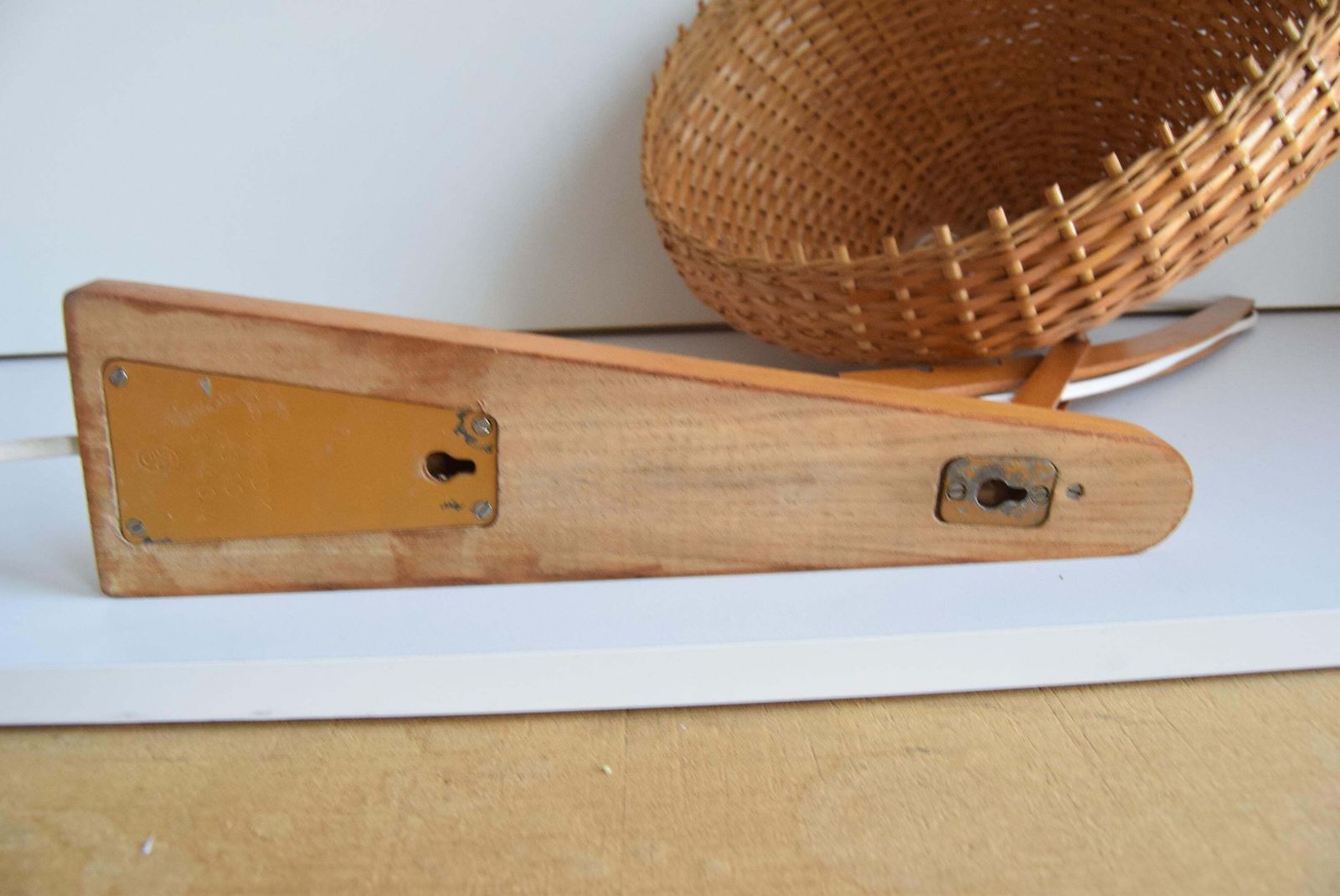 472.0 Adjustable Wooden Wall Lamp 1960s By Pokrok žilina, Czechoslovakia. photo
