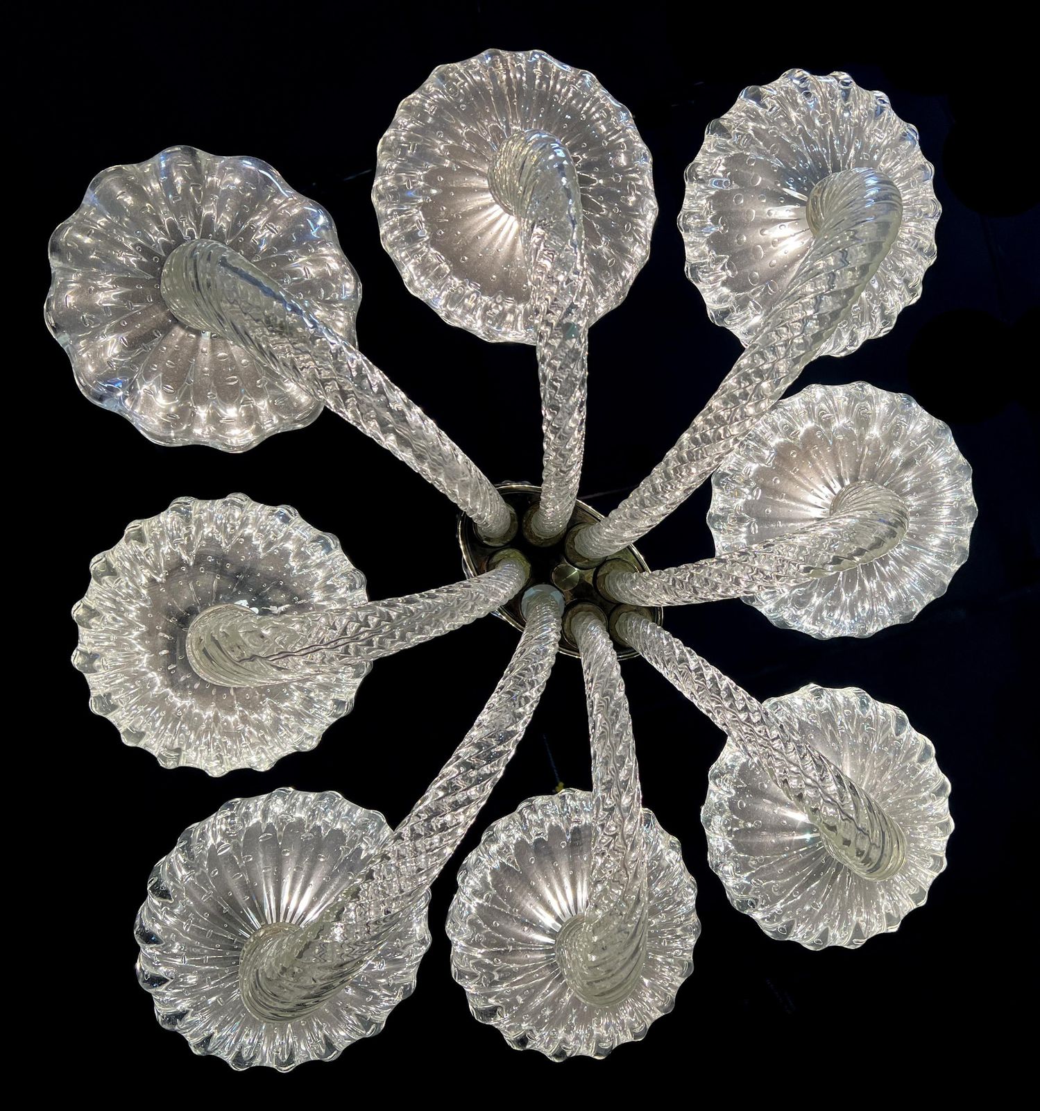 Chandelier By Barovier & Toso, Murano, 1940 photo vintage
