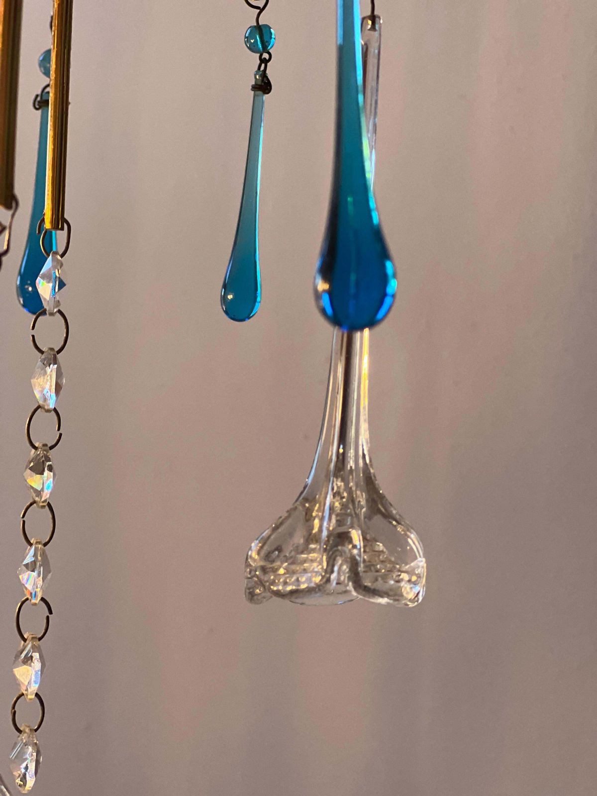 Grace Kelly's Tears Murano Chandelier 1980s photo vinterior
