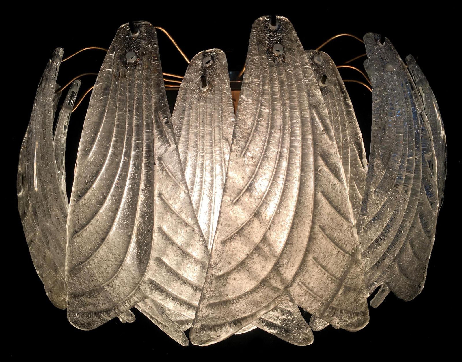 Pair Of Italian Sconces Barovier & Toso Style, Murano, 1970 photo furniture